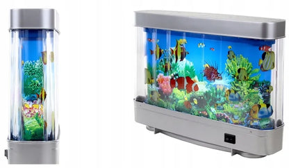 LED Naktinė Lempa Akvariumas su Plaukiojančiomis Žuvytėmis