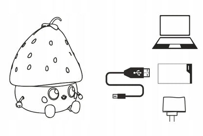 LED Naktinė Lempa „Braškė“ Belaidė su USB