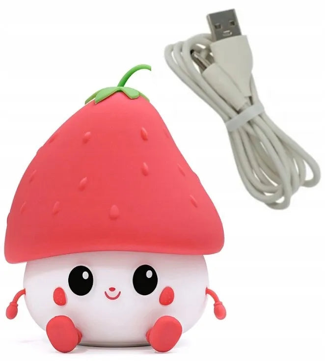 LED Naktinė Lempa „Braškė“ Belaidė su USB
