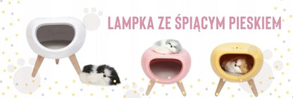 LED Naktinė Lempa Vaikams su Šuniuku, Rožinė