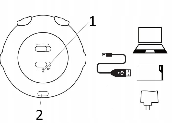 LED Naktinė Lempa „Višta“ Belaidė su USB