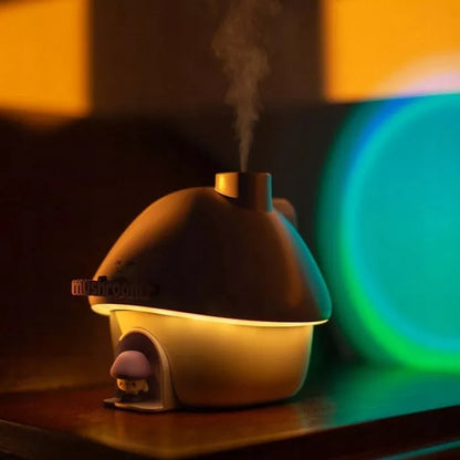 LED naktinė lemputė oro drėkintuvas RGB projektorius spalvingas grybukas