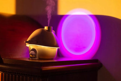 LED naktinė lemputė oro drėkintuvas RGB projektorius spalvingas grybukas