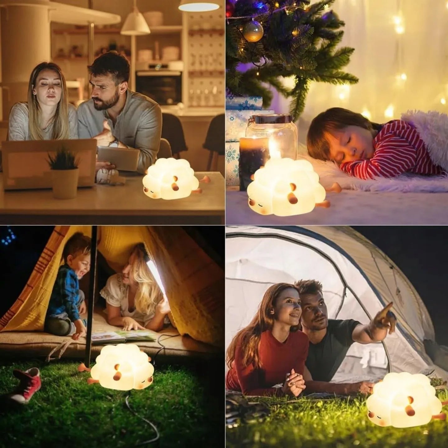 LED Naktinis Šviestuvas Vaikams „Avytė“ RGBW, USB-C