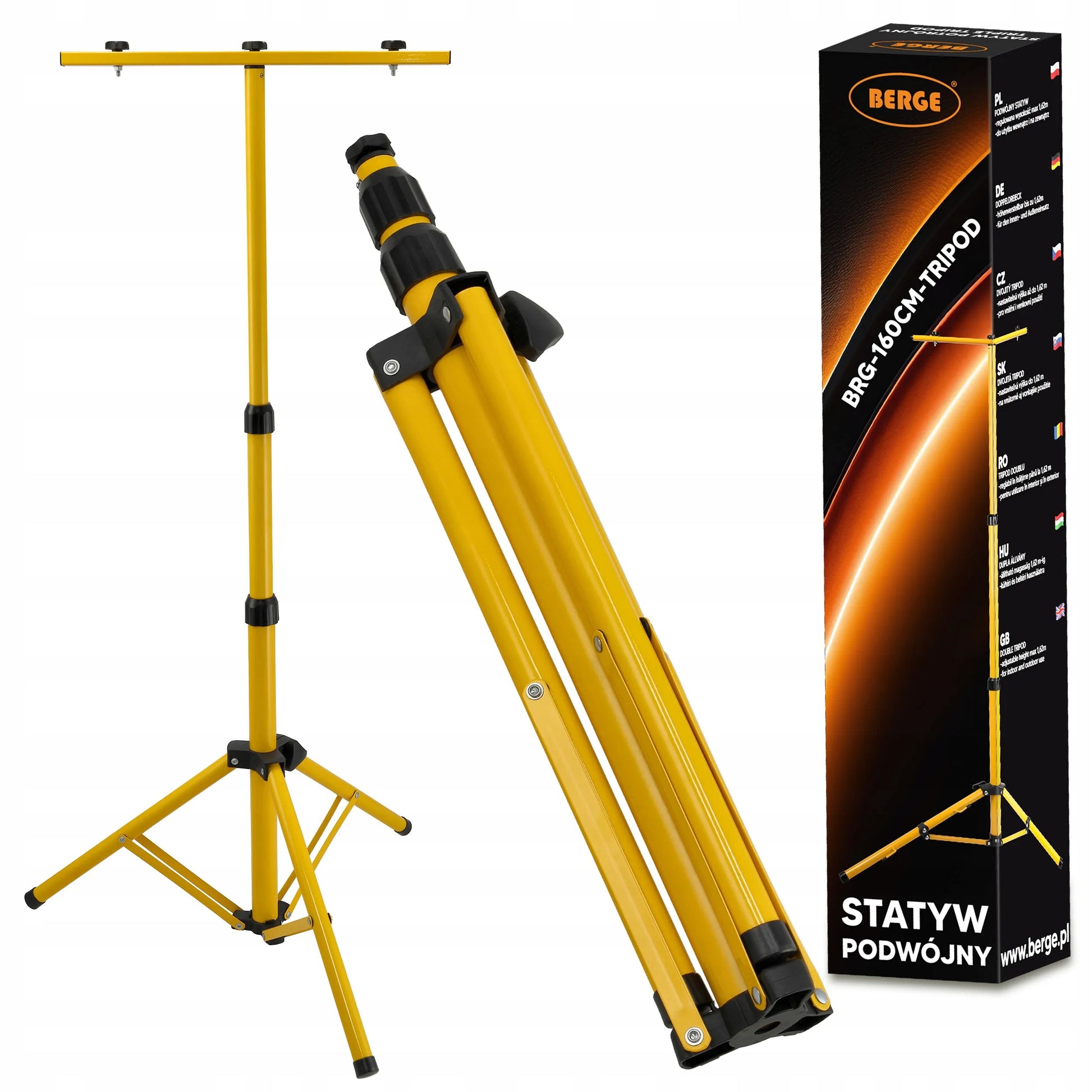 LED prožektorius 2x 100W su statyvu, 200W, skirtas garažui ir remonto darbams