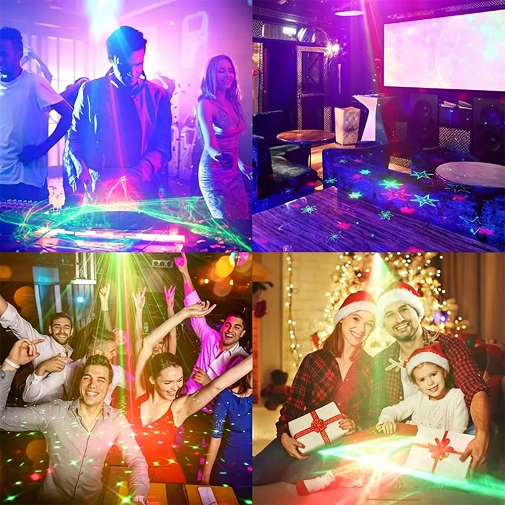 LED scenos apšvietimas RGB lazerinis disko projektorius