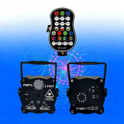 LED scenos apšvietimas RGB lazerinis disko projektorius