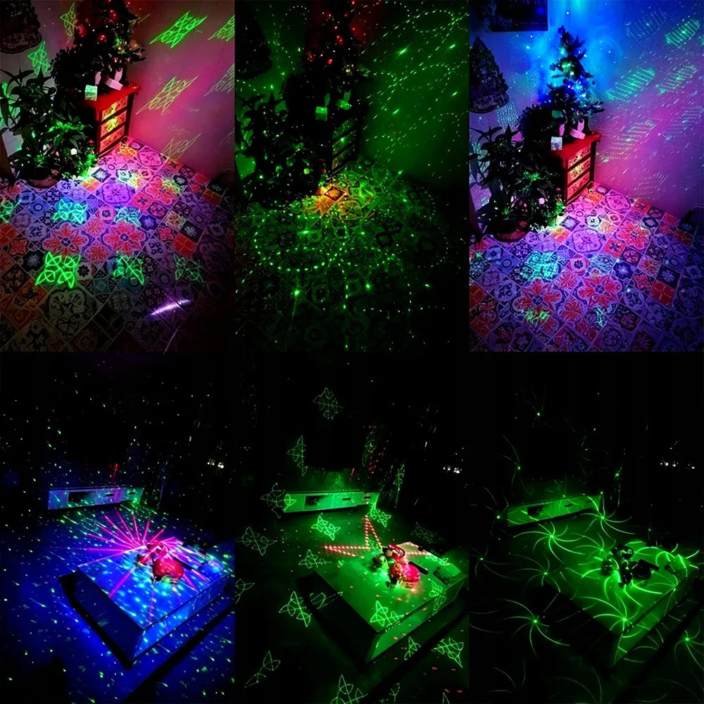LED scenos apšvietimas RGB lazerinis disko projektorius