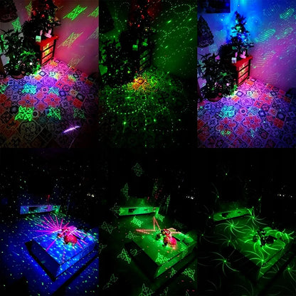 LED scenos apšvietimas RGB lazerinis disko projektorius