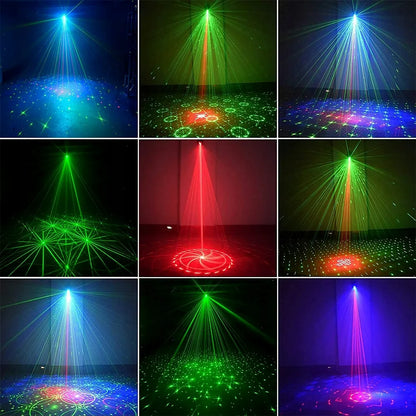 LED scenos apšvietimas RGB lazerinis disko projektorius