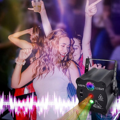 LED scenos apšvietimas RGB lazerinis disko projektorius