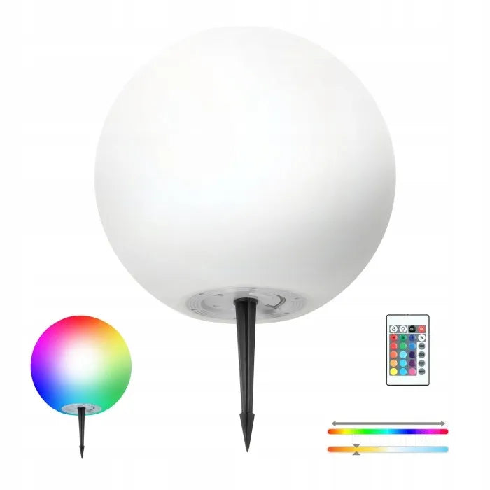 LED sodo šviestuvas 3000K + RGB dekoratyvinis rutulys 40 cm
