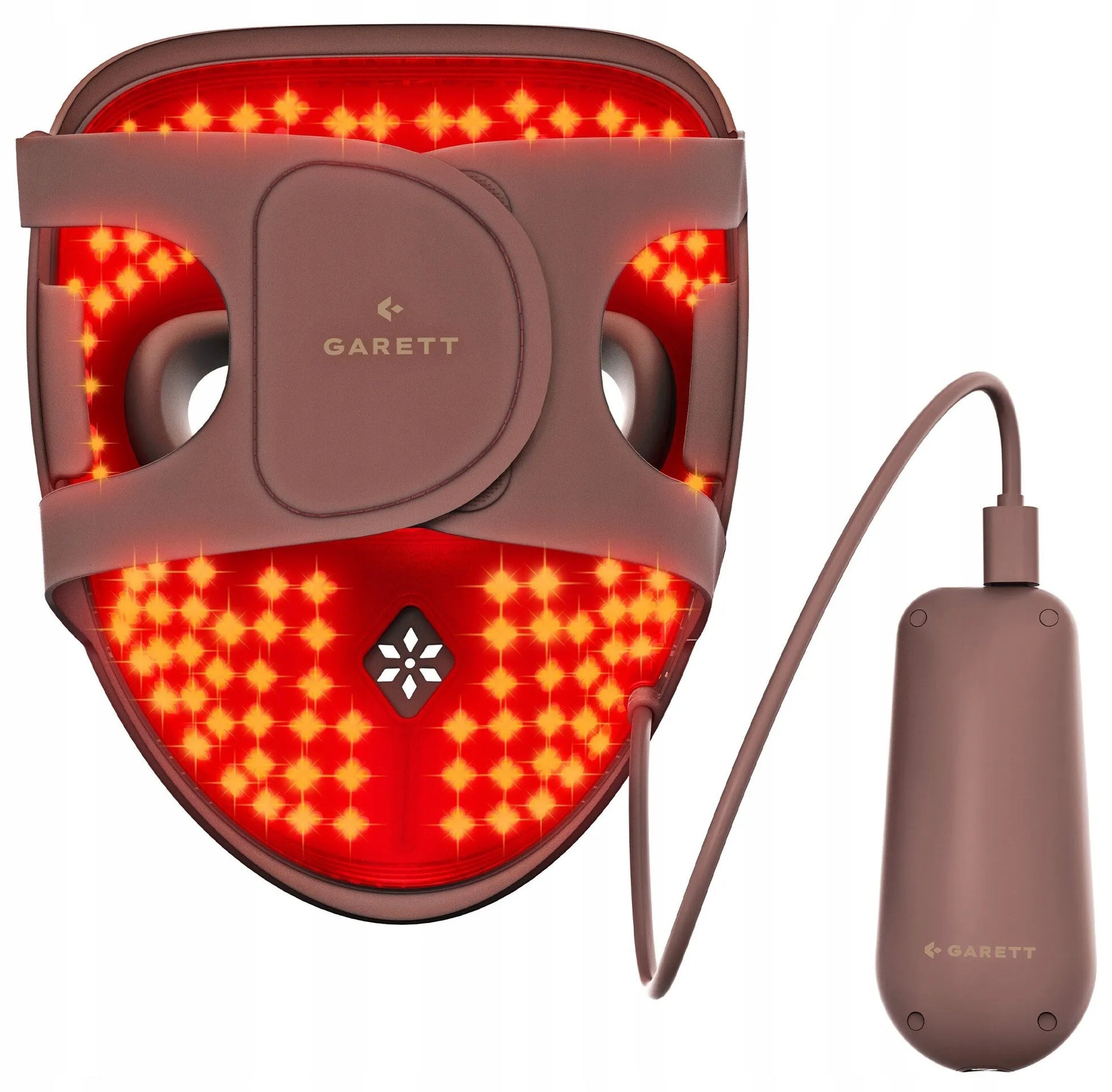 LED šviesos terapijos veido ir kaklo kaukė Skin Ritual (ruda)