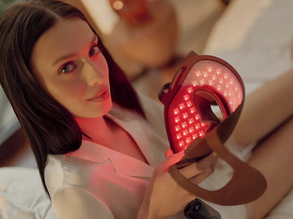 LED šviesos terapijos veido ir kaklo kaukė Skin Ritual (ruda)