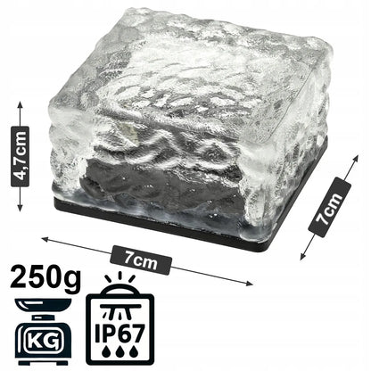 LED šviestuvas į žemę „Ledo kubas“ 7x7, dekoratyvus, patvarus