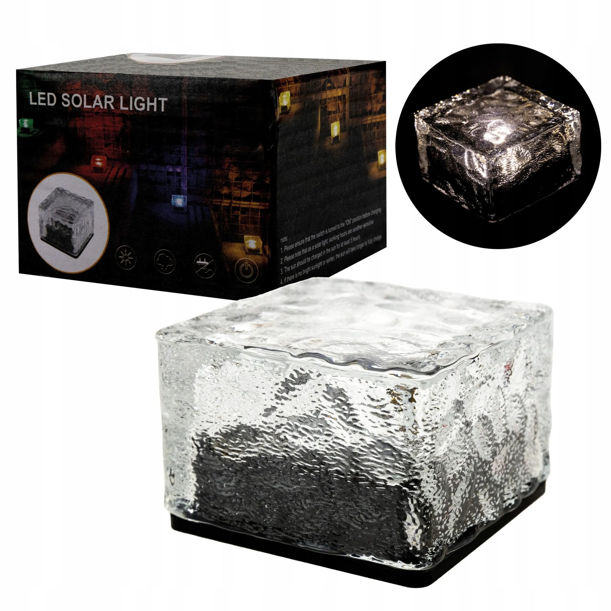 LED šviestuvas į žemę „Ledo kubas“ 7x7, dekoratyvus, patvarus