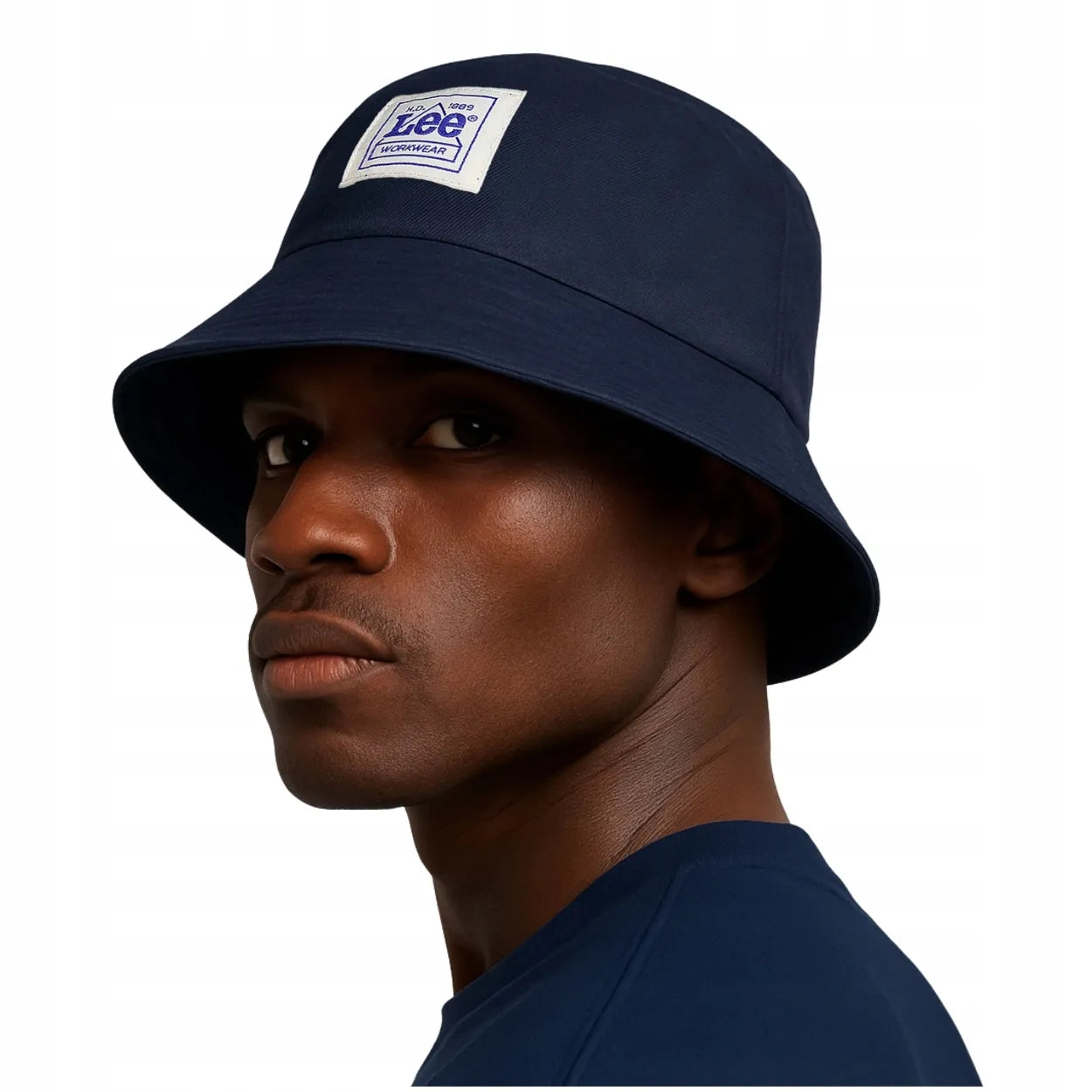 Lee Workwear Bucket Hat Rivet Navy tamsiai mėlyna kepurė universalus dydis