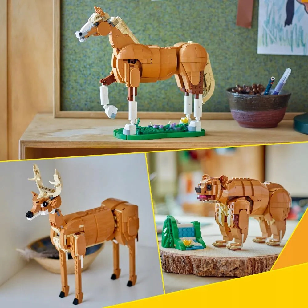 LEGO 31166 CREATOR Gražus arklys meška elnias 3 viename