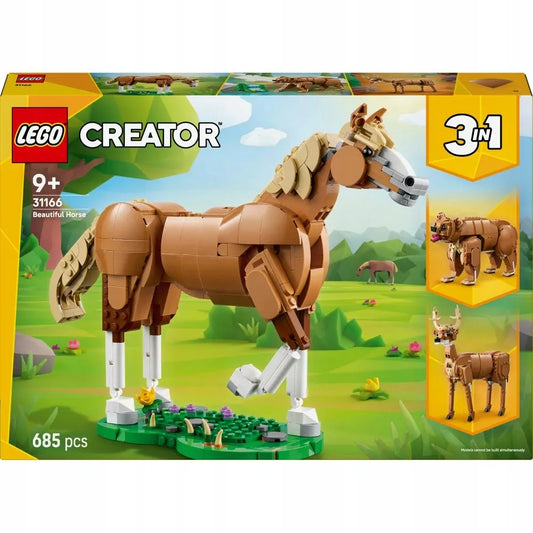 LEGO 31166 CREATOR Gražus arklys meška elnias 3 viename