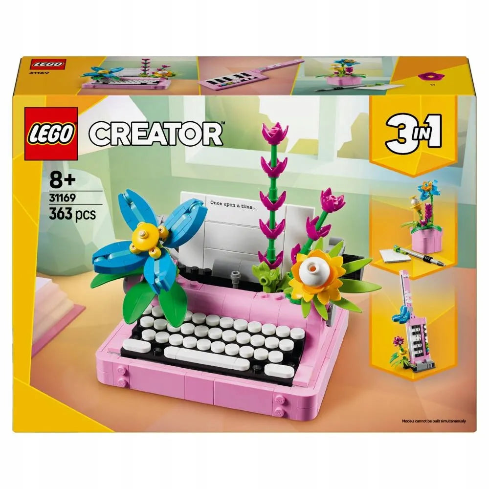 LEGO 31169 Creator spausdinimo mašinėlė su gėlėmis 3-viename