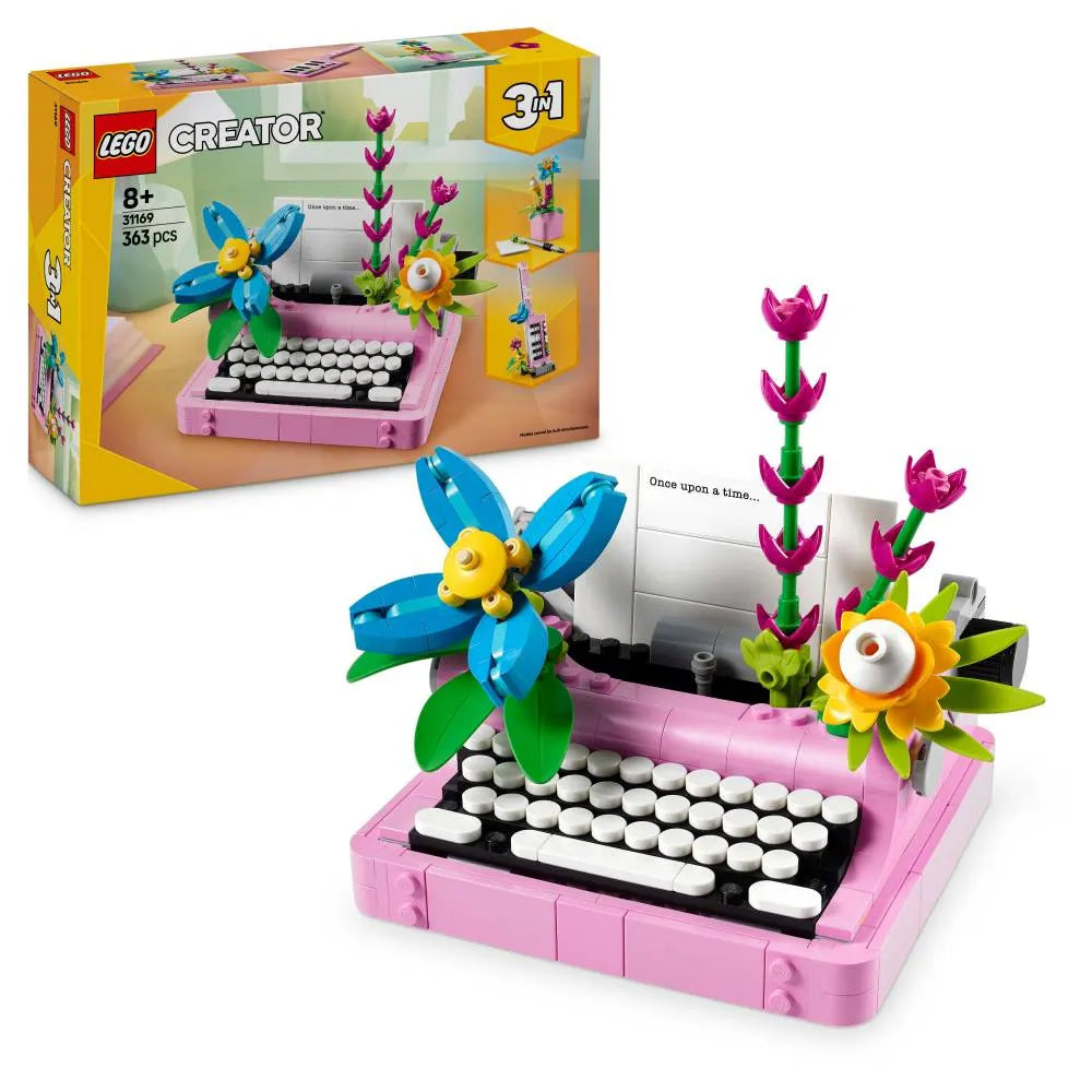 LEGO 31169 Creator spausdinimo mašinėlė su gėlėmis 3-viename