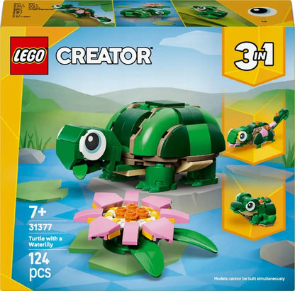 LEGO 31377 CREATOR Vėžlys ir vandens lelijos žiedas 3 viename