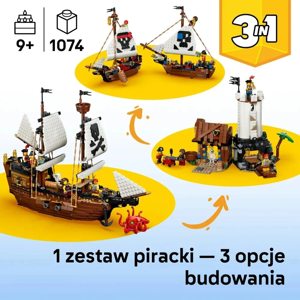 LEGO 31387 CREATOR Legendinis piratų laivas 3in1