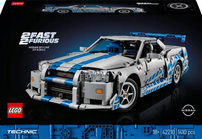 LEGO 42210 Technic Nissan Skyline GT-R (R34) automobilis iš filmo Greiti ir įsiutę