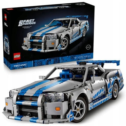 LEGO 42210 Technic Nissan Skyline GT-R (R34) automobilis iš filmo Greiti ir įsiutę
