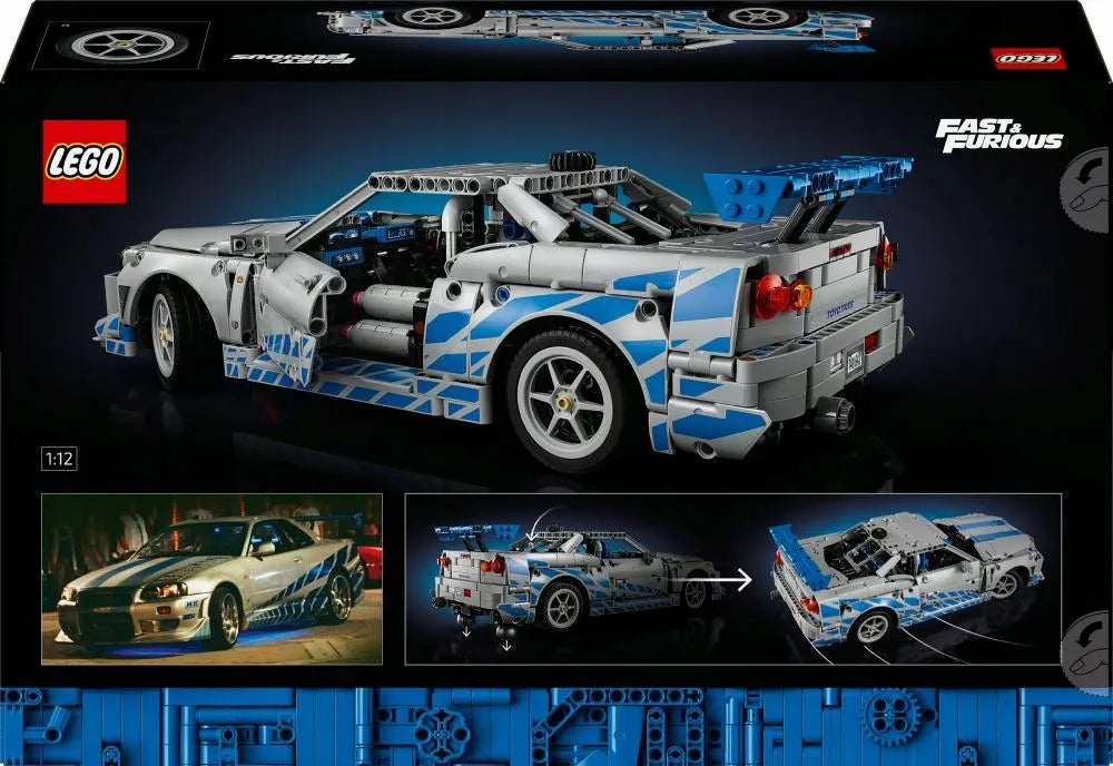 LEGO 42210 Technic Nissan Skyline GT-R (R34) automobilis iš filmo Greiti ir įsiutę