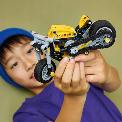 LEGO 42225 TECHNIC Geltonas motociklas
