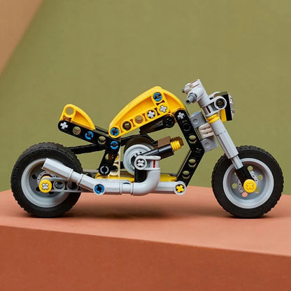 LEGO 42225 TECHNIC Geltonas motociklas
