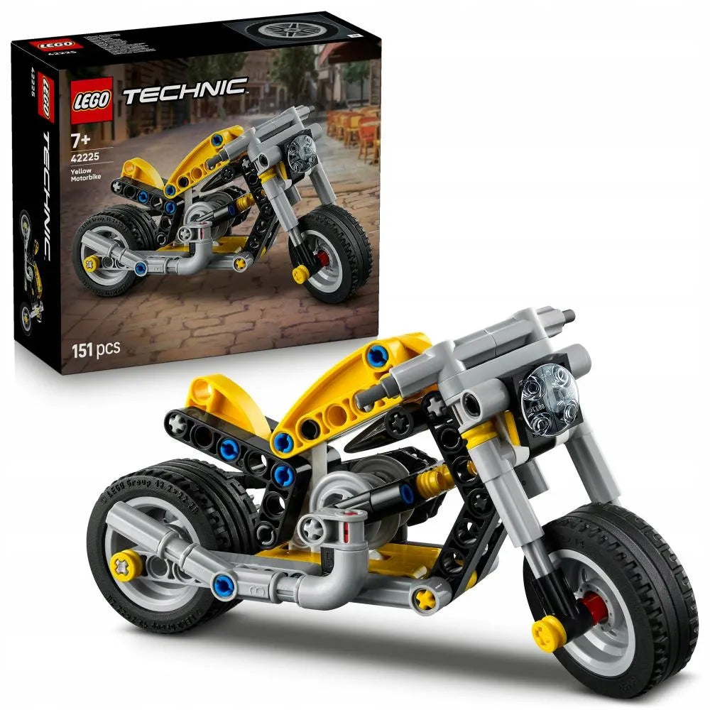 LEGO 42225 TECHNIC Geltonas motociklas