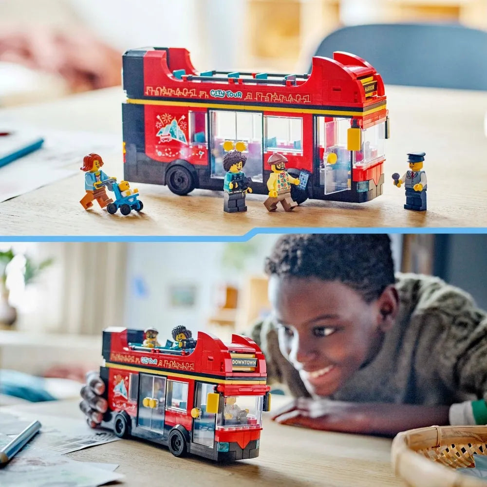 LEGO 60407 CITY Raudonasis dviaukštis autobusas