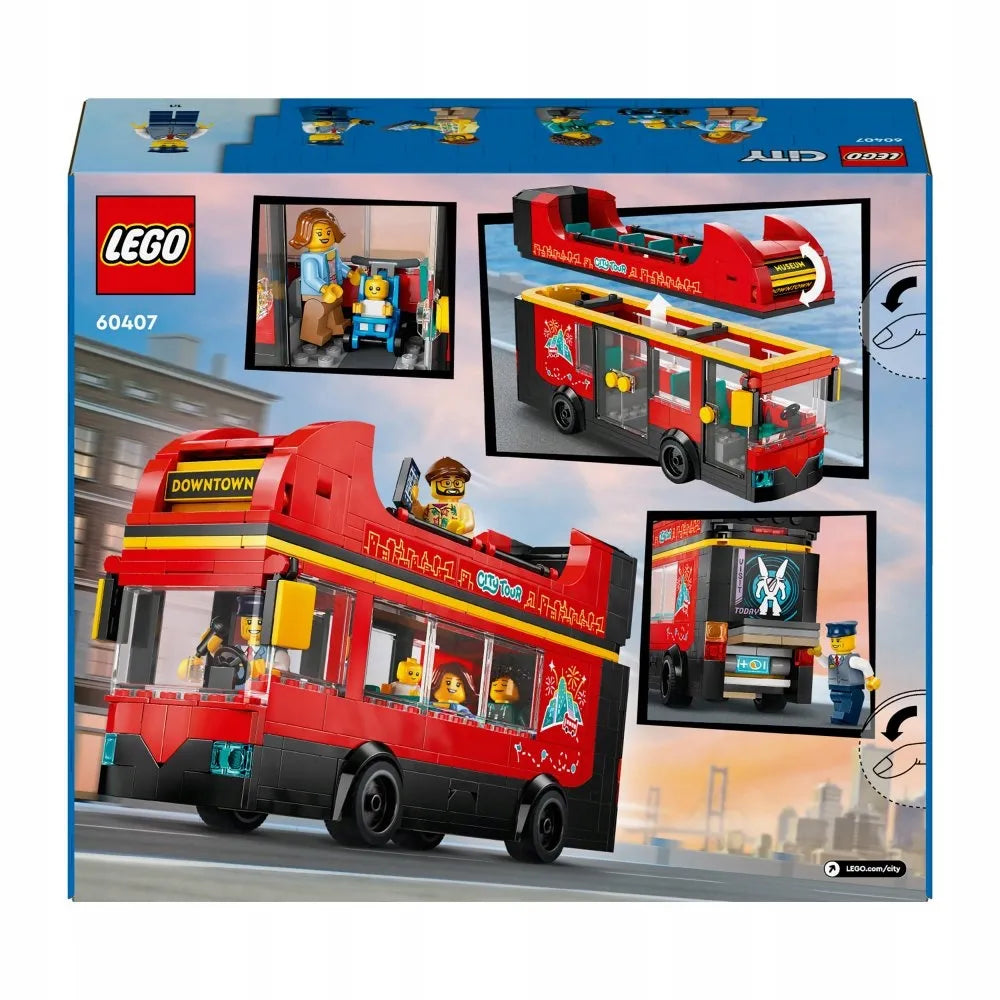 LEGO 60407 CITY Raudonasis dviaukštis autobusas