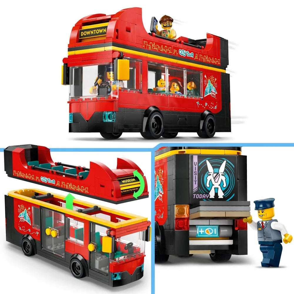 LEGO 60407 CITY Raudonasis dviaukštis autobusas