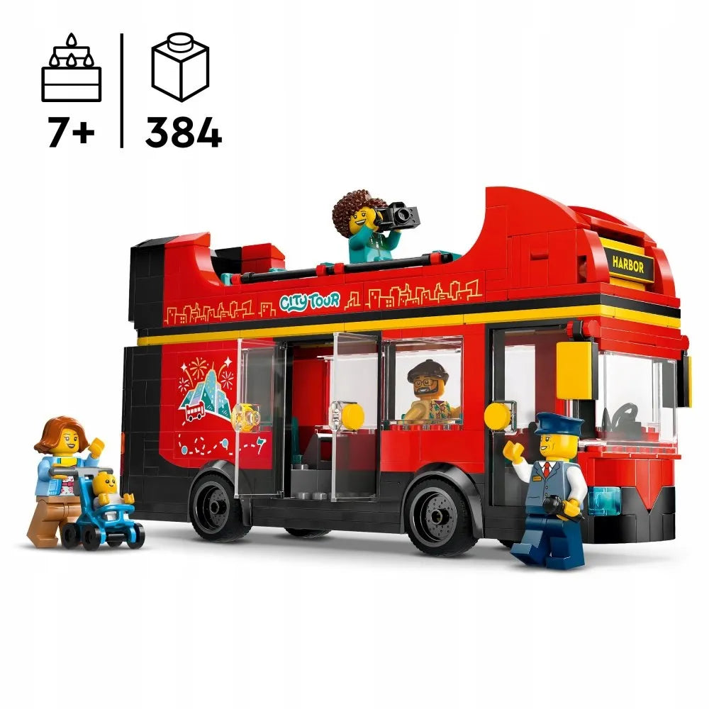 LEGO 60407 CITY Raudonasis dviaukštis autobusas