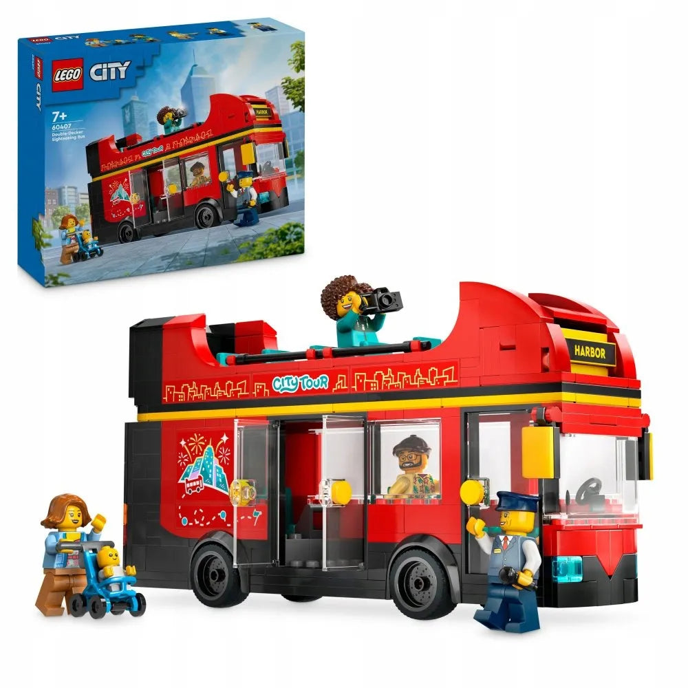 LEGO 60407 CITY Raudonasis dviaukštis autobusas