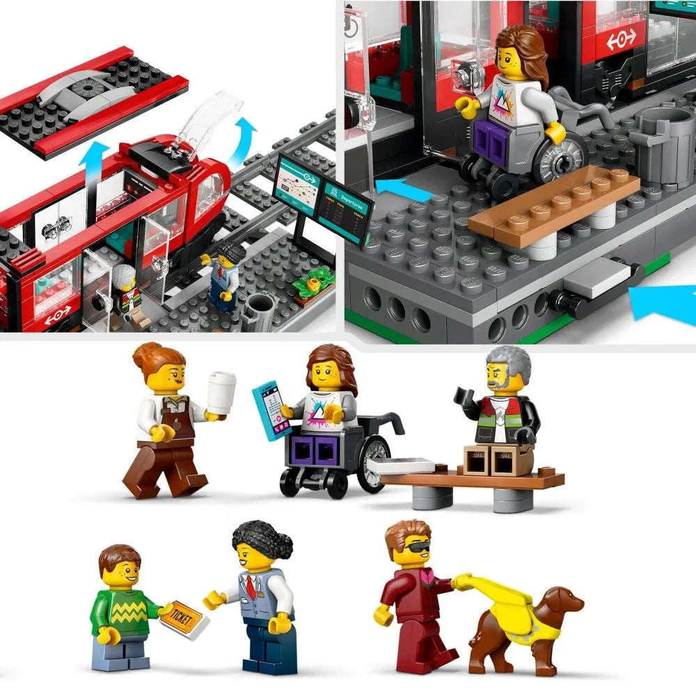 LEGO 60423 CITY Miesto tramvajus ir stotelė