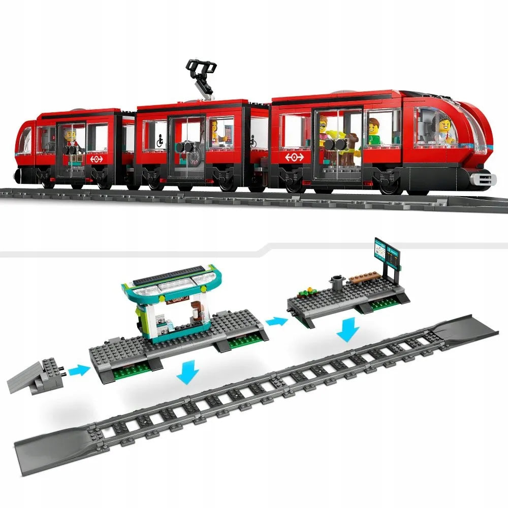 LEGO 60423 CITY Miesto tramvajus ir stotelė
