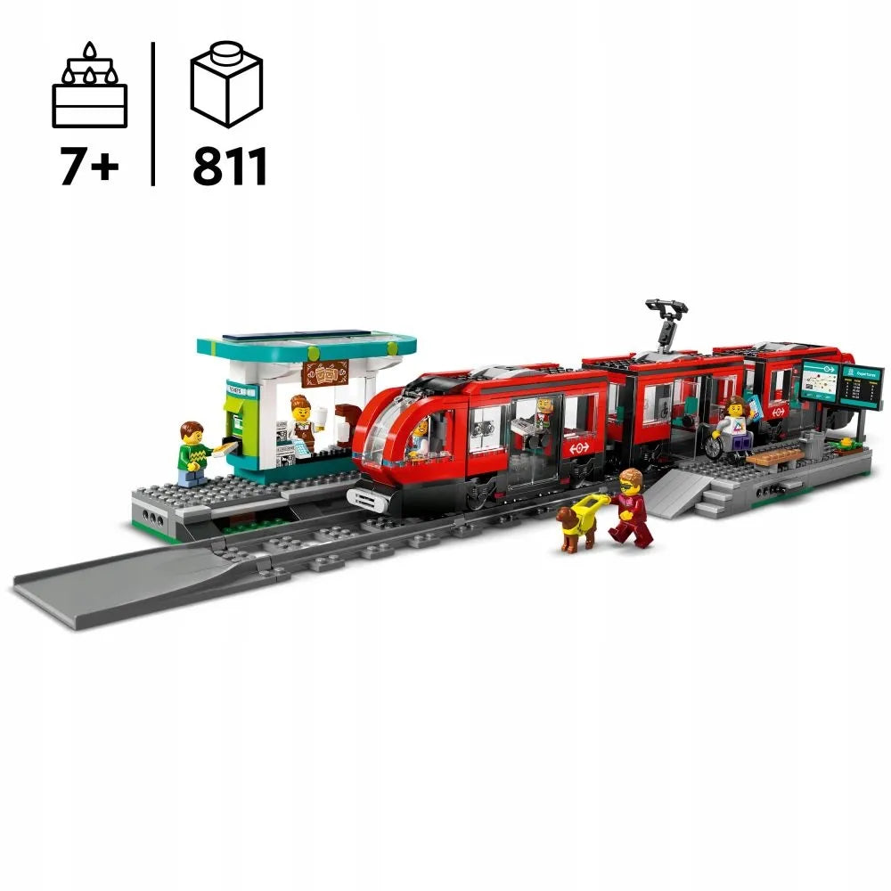 LEGO 60423 CITY Miesto tramvajus ir stotelė