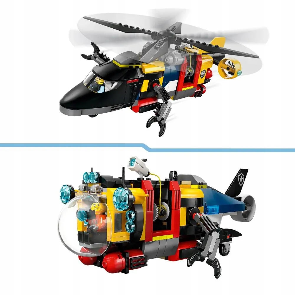 LEGO 60462 CITY Rinkinys su sraigtasparniu, gaisrinės automobiliu ir povandeniniu laivu