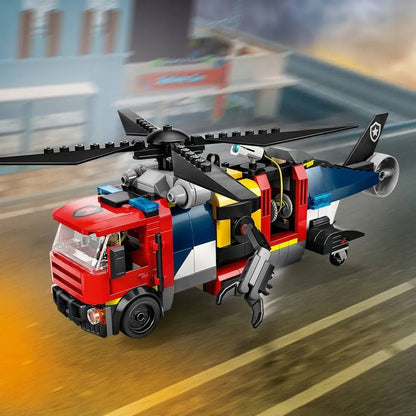 LEGO 60462 CITY Rinkinys su sraigtasparniu, gaisrinės automobiliu ir povandeniniu laivu
