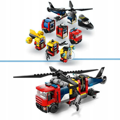 LEGO 60462 CITY Rinkinys su sraigtasparniu, gaisrinės automobiliu ir povandeniniu laivu