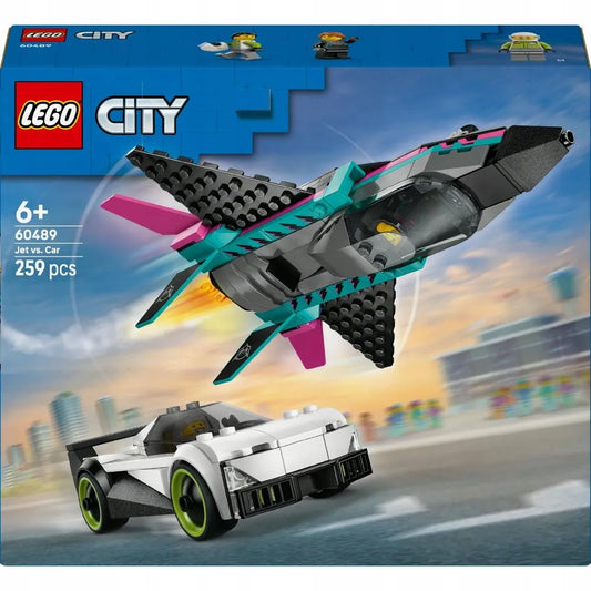 LEGO City 60489 Reaktyvinis lėktuvas prieš automobilį
