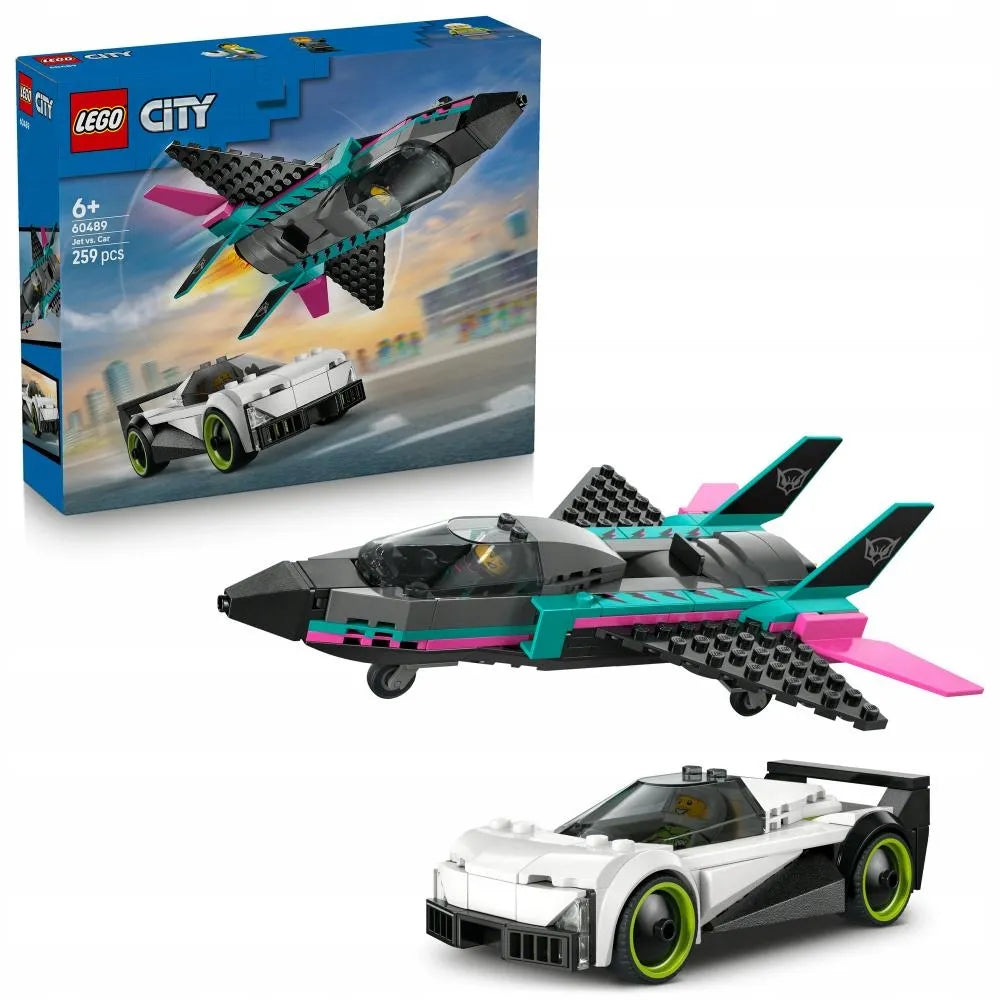 LEGO City 60489 Reaktyvinis lėktuvas prieš automobilį