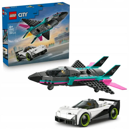 LEGO City 60489 Reaktyvinis lėktuvas prieš automobilį