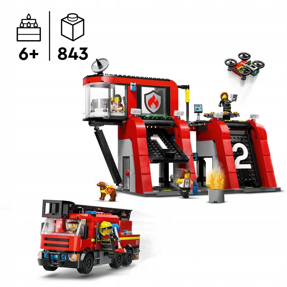 LEGO City gaisrinė su gaisriniu automobiliu 60414