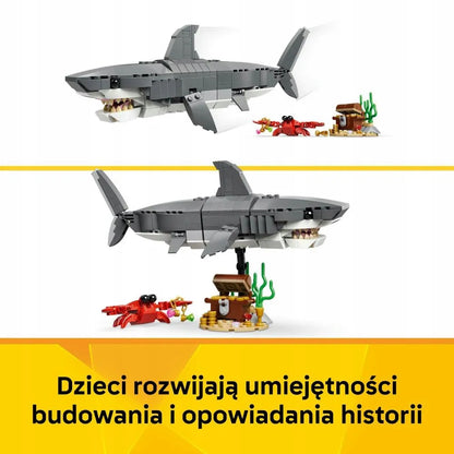 LEGO Creator 3 viename 31381 Laukinis ryklys ir lobių skrynia