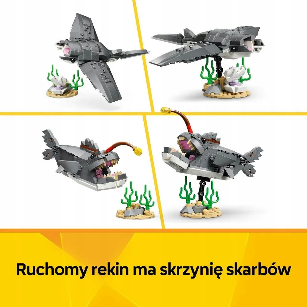 LEGO Creator 3 viename 31381 Laukinis ryklys ir lobių skrynia